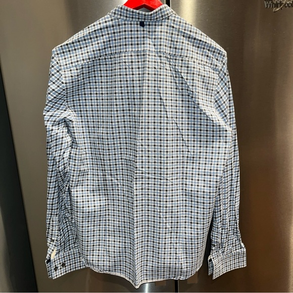 WRK The Reworked Shirt Blue Black Gray Checkered Lightweight Cotton mens large L - Picture 10 of 10